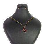 گردنبند زنانه مدل پروانه | زرشکی | گارانتی اصالت و سلامت فیزیکی کالا