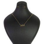 گردنبند تلسکوپی با نوشته لاو طلایی