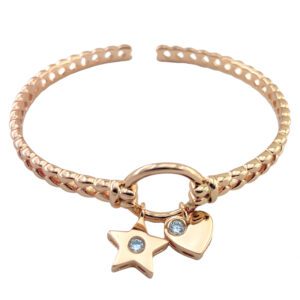 دستبند زنانه ژوپینگ مدل قلب و ستاره کد B4033 | طلایی | گارانتی اصالت و سلامت فیزیکی کالا