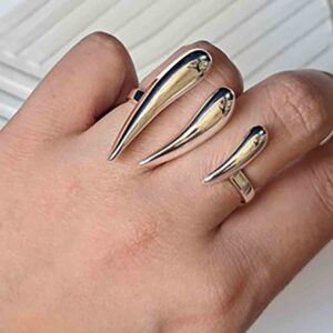 انگشتر مینیمال طرح قطره‌ای