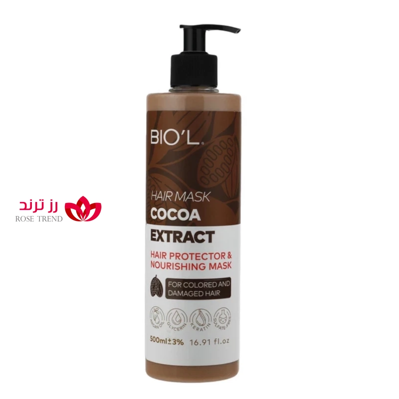 6899B611094Cbeca2871Afe85C09E29D0F3Ff7Ab_1740425407 ماسک مو بیول حاوی عصاره کاکائو – حجم ۵۰۰ میلیلیتر - Image 1