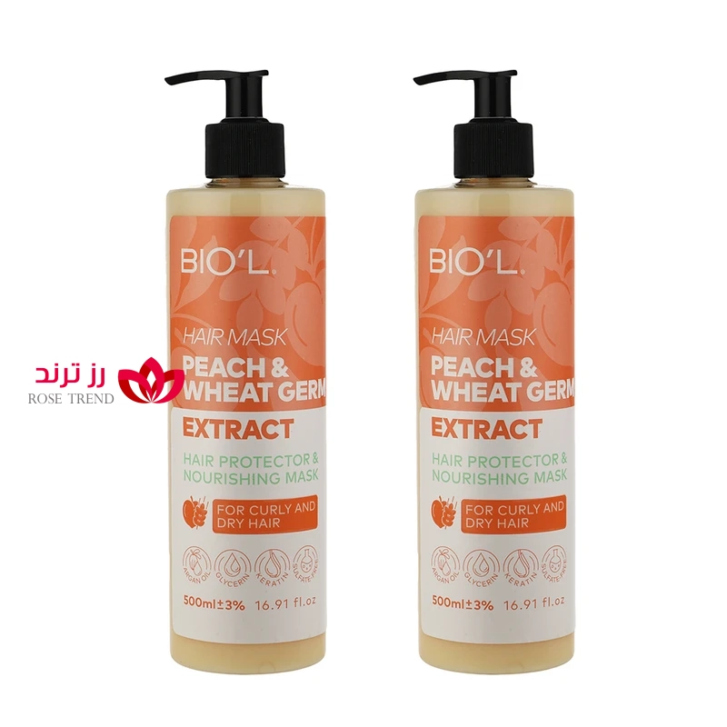 7F7B1845Ef4Ab7F6336C8Dee367F8343Ede20957_1735811147 ماسک موی هلو و جوانه گندم موی خشک و فر 500 میل بیول - Image 1